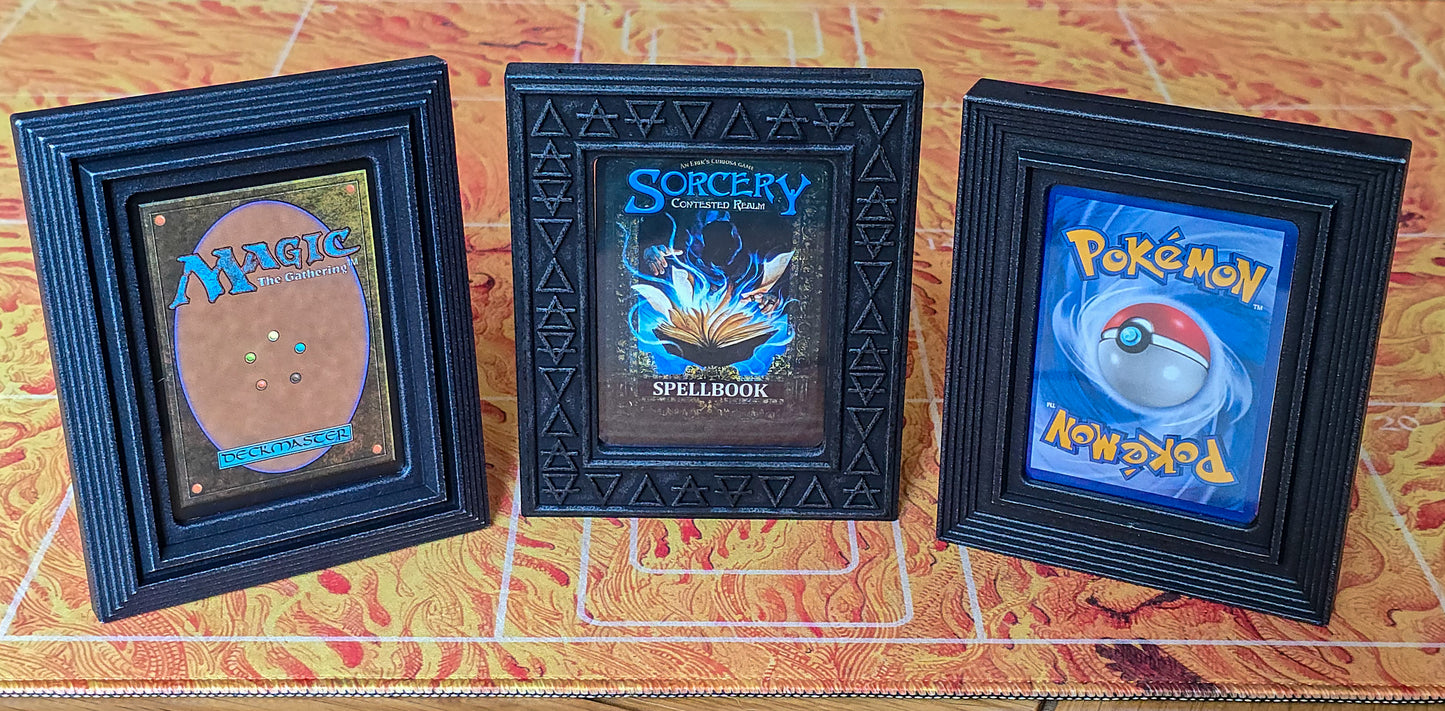 Elemental Trading Card Display Frame for 35pt Top Loaders | PA12 Nylon 3D Printed Card Display