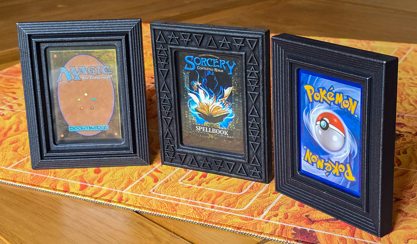 Elemental Trading Card Display Frame for 35pt Top Loaders | PA12 Nylon 3D Printed Card Display