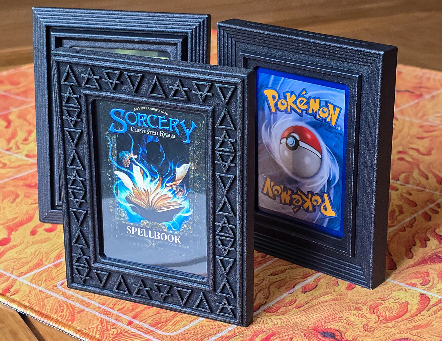 Elemental Trading Card Display Frame for 35pt Top Loaders | PA12 Nylon 3D Printed Card Display