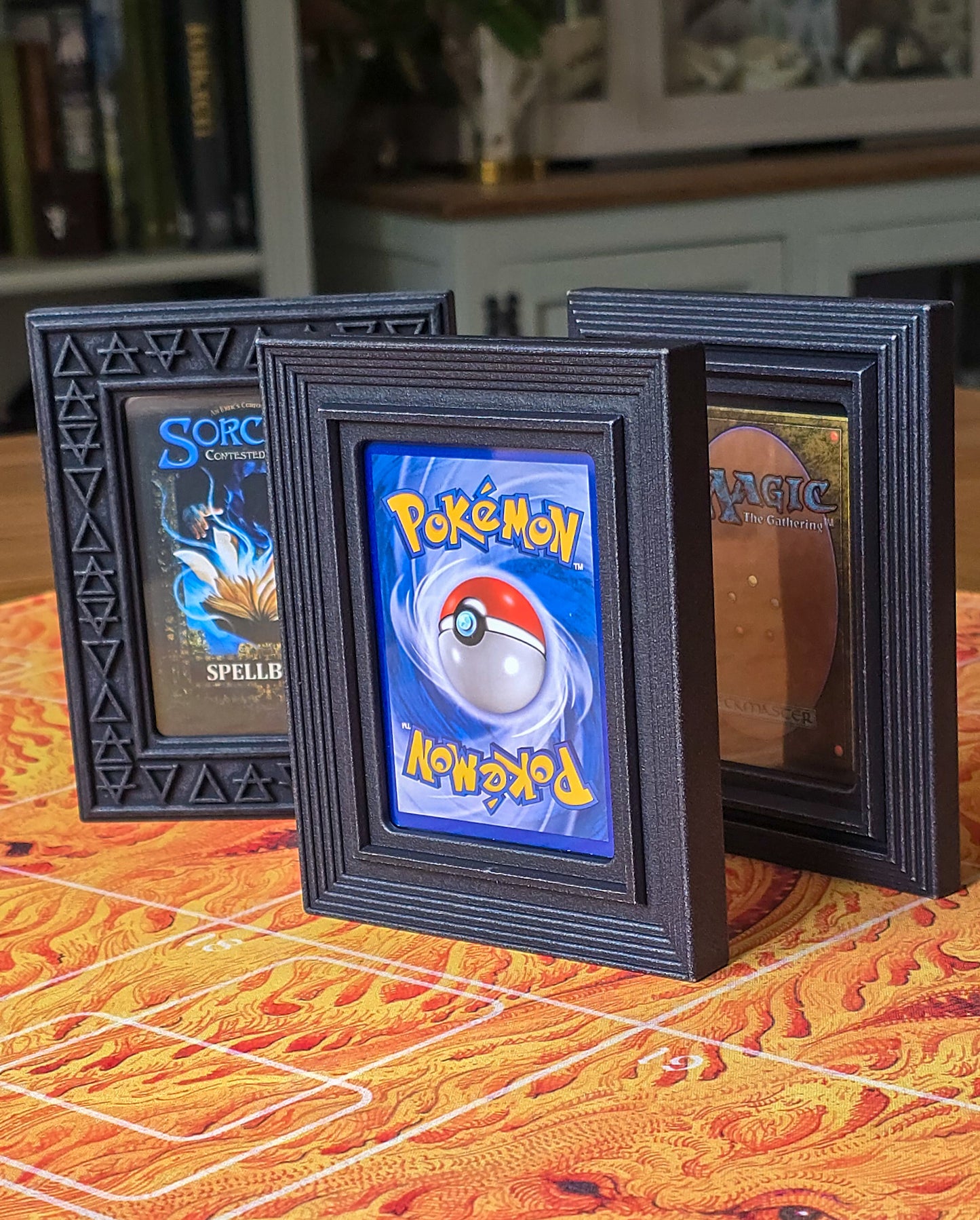 Descending Trading Card Display Frame for 35pt Top Loaders | PA12 Nylon 3D Printed Card Display